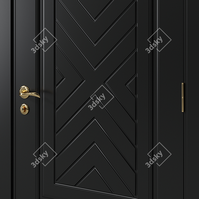 Modern Interior Door 152 3D model image 2