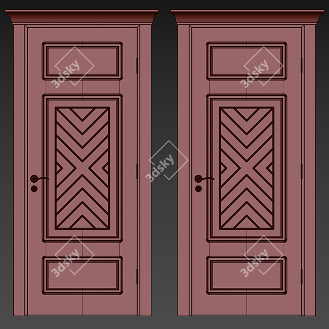 Modern Interior Door 152 3D model image 3