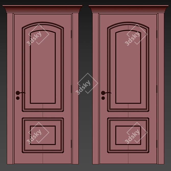 Modern Interior Door 153 3D model image 3