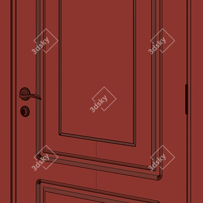 Modern Interior Door 153 3D model image 4