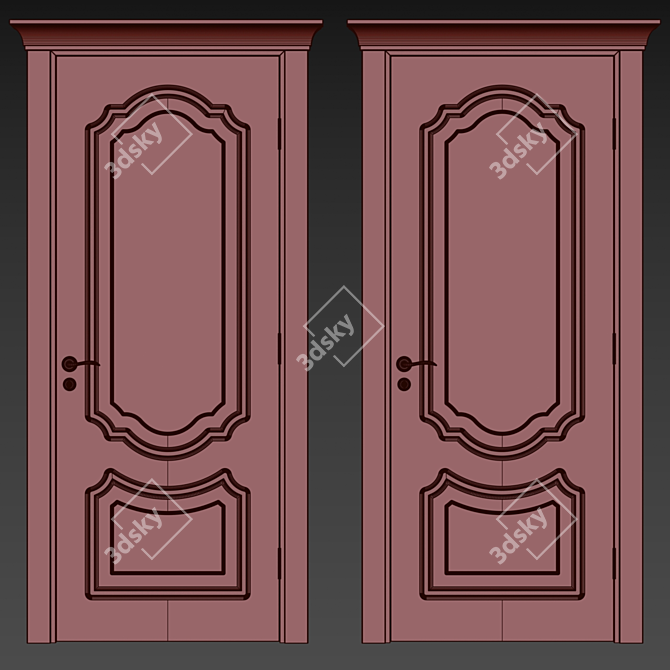 Modern Interior Door 155 3D model image 3