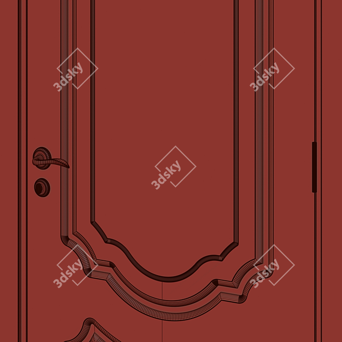 Modern Interior Door 155 3D model image 4