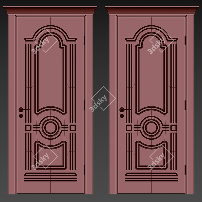 Sleek Interior Door 157 | 3dsmax & Vray 3D model image 3