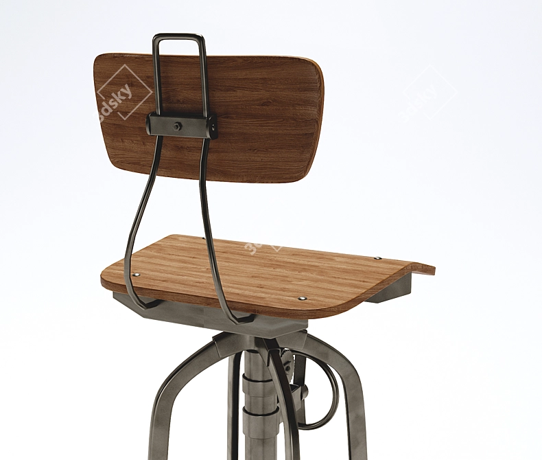Pittsburgh Adjustable Height Chair: Stylish and Versatile 3D model image 2