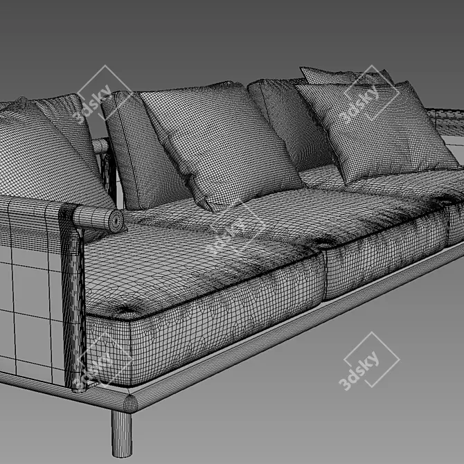 Luxurious RODA Eden Sofa 3D model image 3