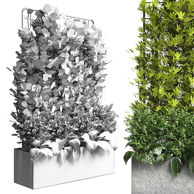 Ivy Partition Wall V-Garden Kit 3D model image 4
