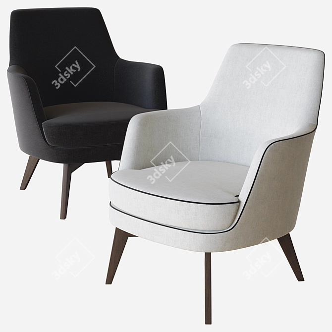 Sydney Lounge Chair: Modern Elegance 3D model image 2