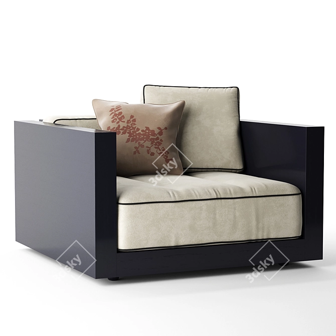 Elegant Flexform LUCIEN Armchair: Sophisticated Design & Comfort 3D model image 7