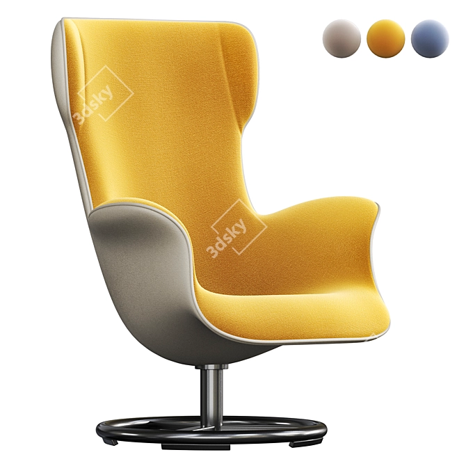 Elegant Giorgetti Bergere Armchair 3D model image 3