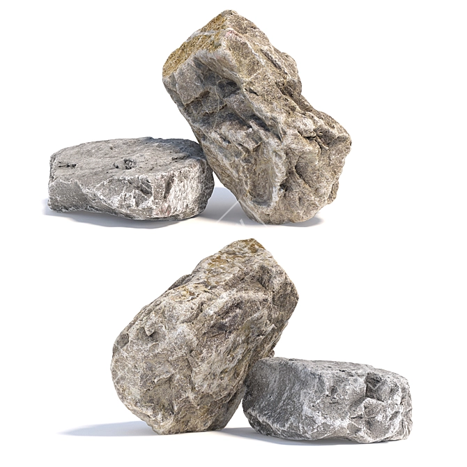 Title: 360° Scanned Landscape Stones 3D model image 6