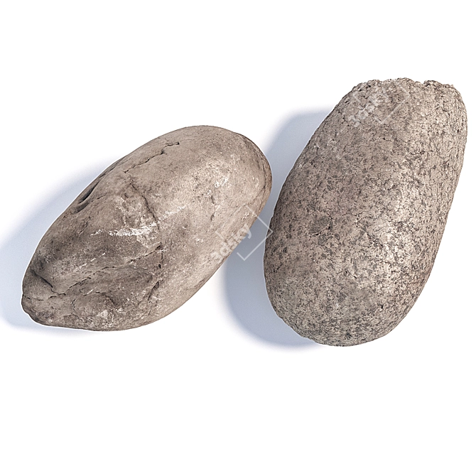 Landscape Stones Set: High-Quality 3D Scans & Textures 3D model image 3