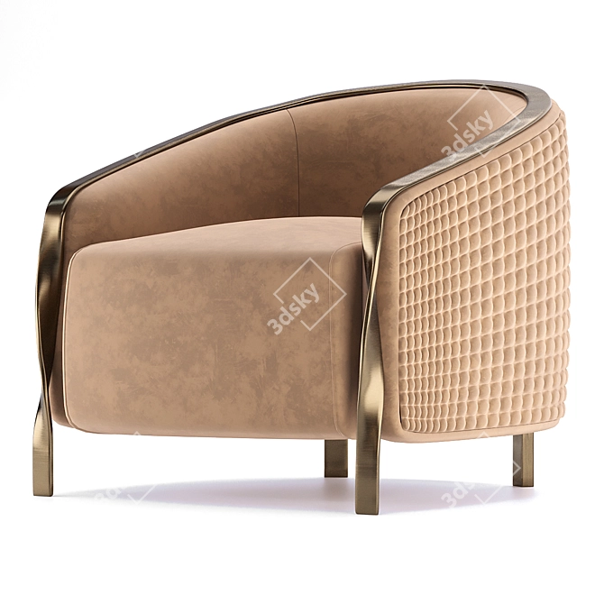 ErgoLux Armchair: Ultimate Comfort in Style 3D model image 1