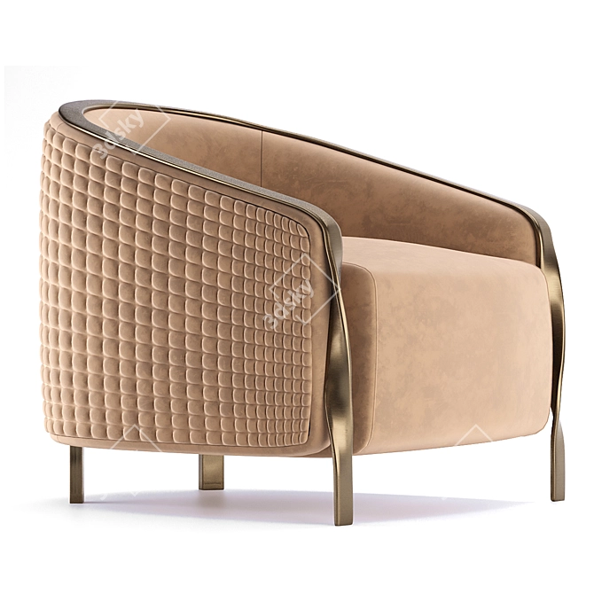 ErgoLux Armchair: Ultimate Comfort in Style 3D model image 2