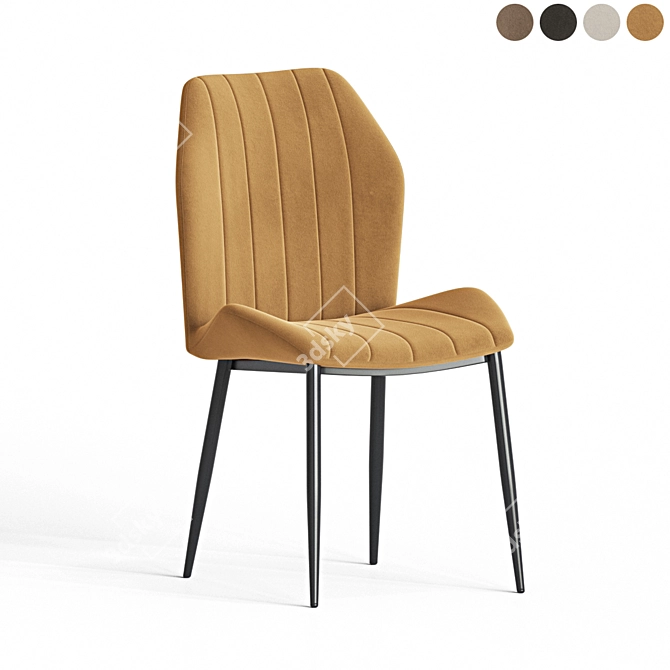 Modern Carvelle Dining Chair 3D model image 2