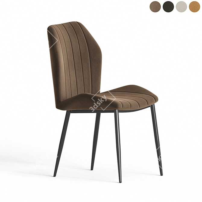 Modern Carvelle Dining Chair 3D model image 3