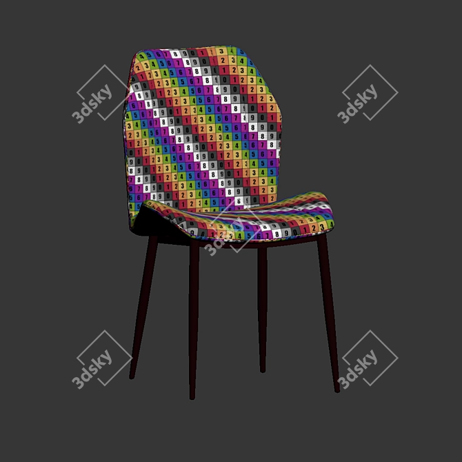 Modern Carvelle Dining Chair 3D model image 5