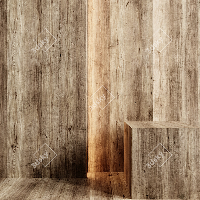 High-Quality Wood Textures with Normal Map 3D model image 1