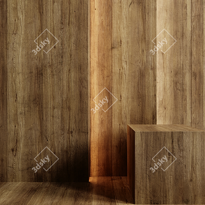 High-Quality Wood Textures with Normal Map 3D model image 2