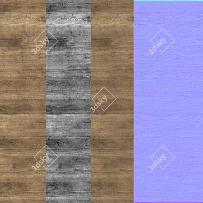 High-Quality Wood Textures with Normal Map 3D model image 3