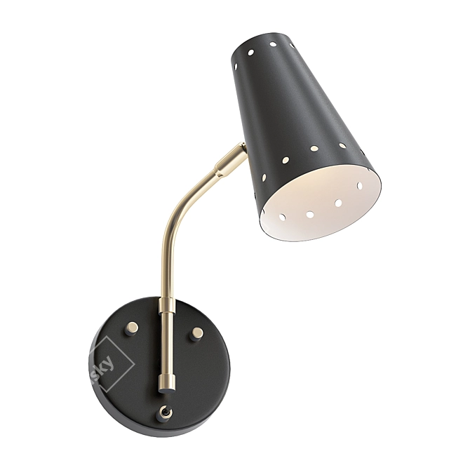 MAX SWING: Stylish Arm Wall Light 3D model image 1