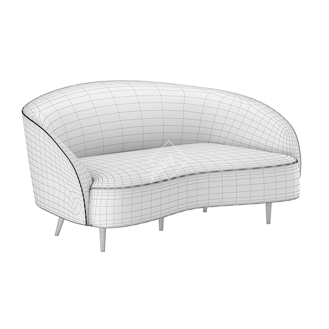 Stylish Maison Sofa 3D model image 3