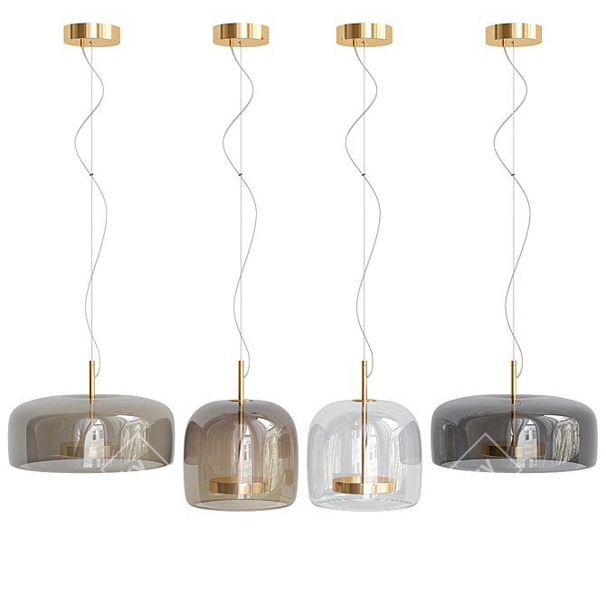 Vistosi JUBE SP 1 G: Sleek and Modern Pendant Light 3D model image 1