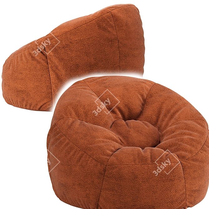 CozySack Bean Bag Chair 3D model image 3