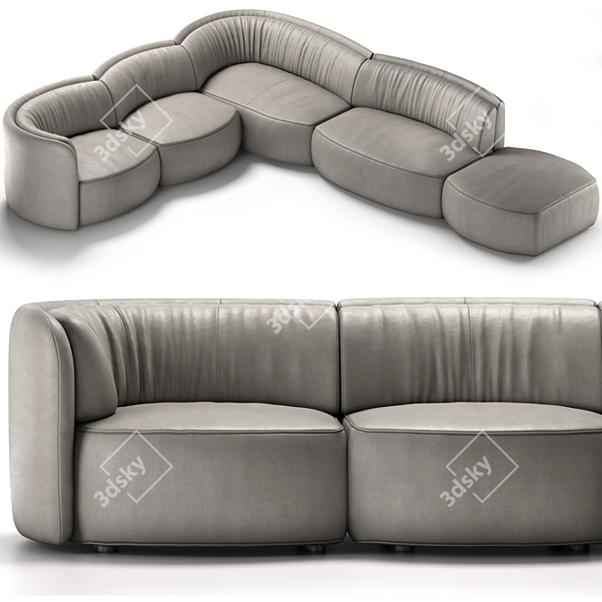 Luxury Natuzzi DEEP Sofa 3D model image 1