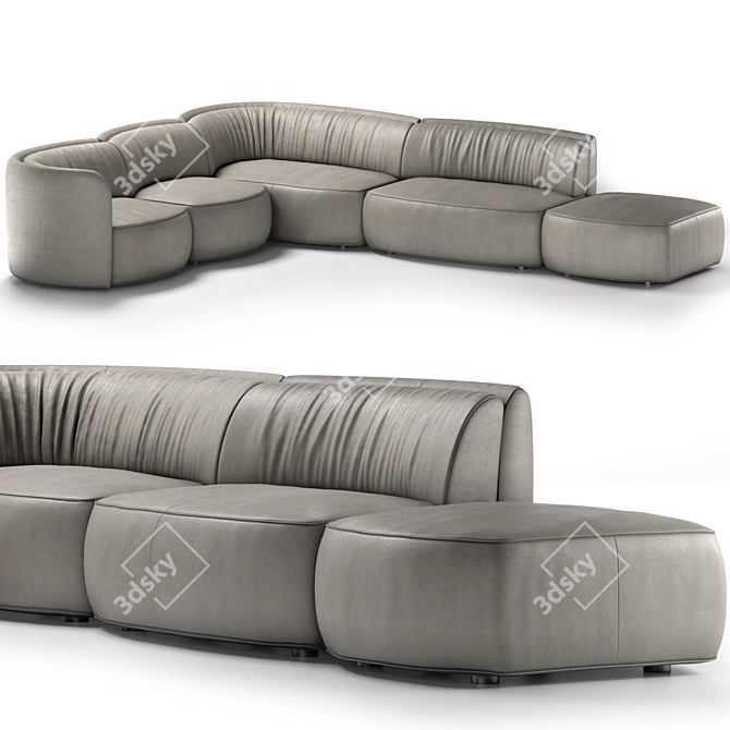 Luxury Natuzzi DEEP Sofa 3D model image 2