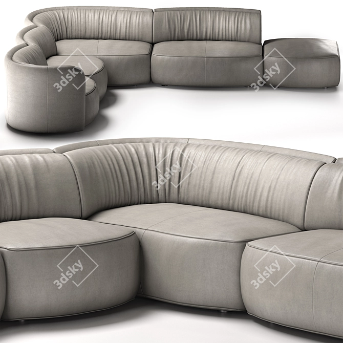 Luxury Natuzzi DEEP Sofa 3D model image 3