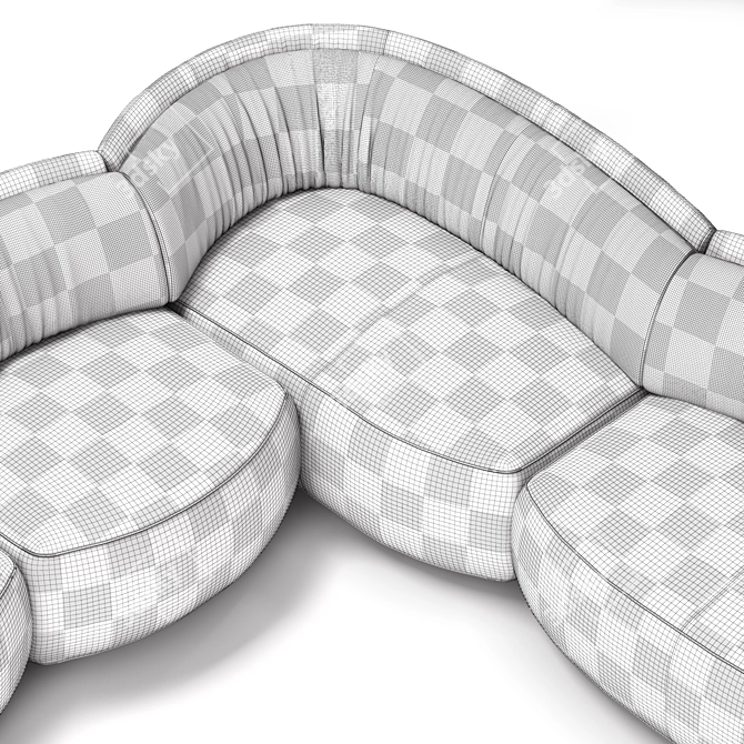 Luxury Natuzzi DEEP Sofa 3D model image 4