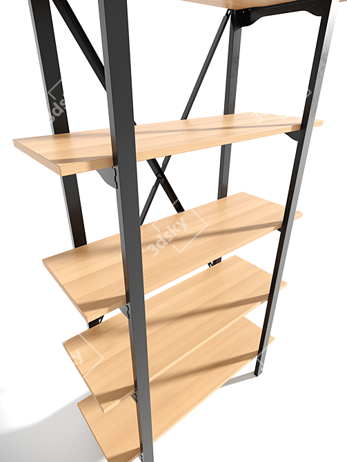 - Title: Minimalist Loft Shelving 3D model image 5