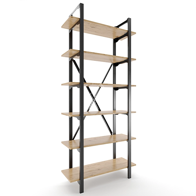 - Title: Minimalist Loft Shelving 3D model image 6