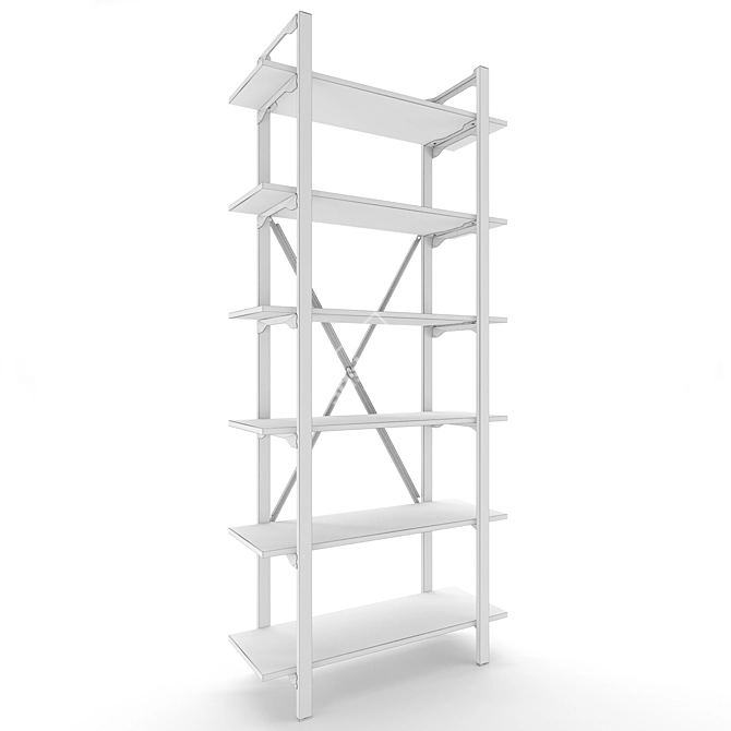 - Title: Minimalist Loft Shelving 3D model image 8