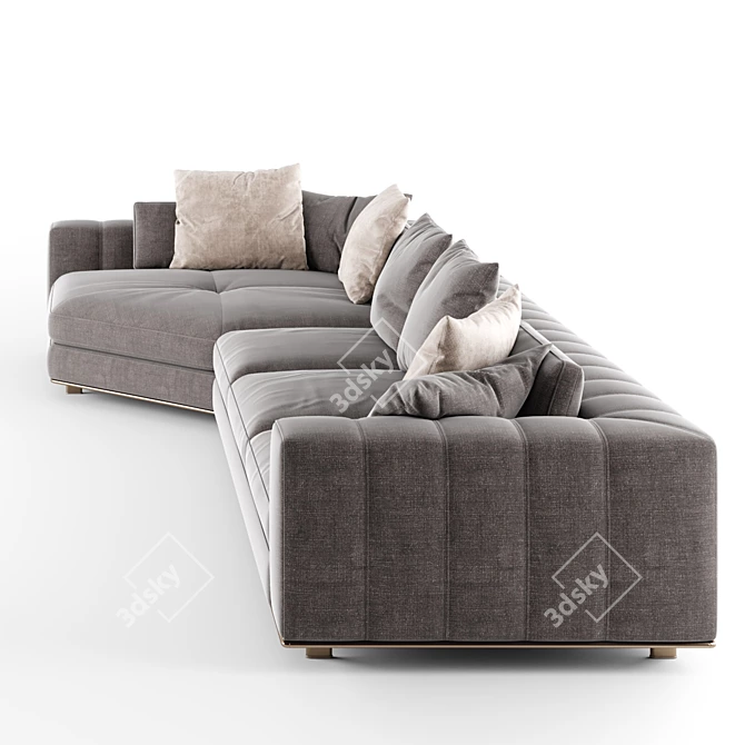 Luxury Soft Touch Sofa 3D model image 3