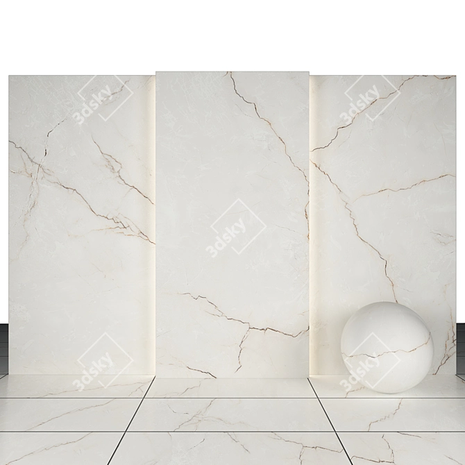 Steel Beige Marble: Texture Pack & 3D Models 3D model image 1