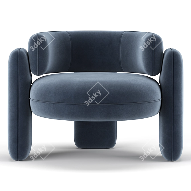 Cozy Comfort Embrace Armchair 3D model image 3