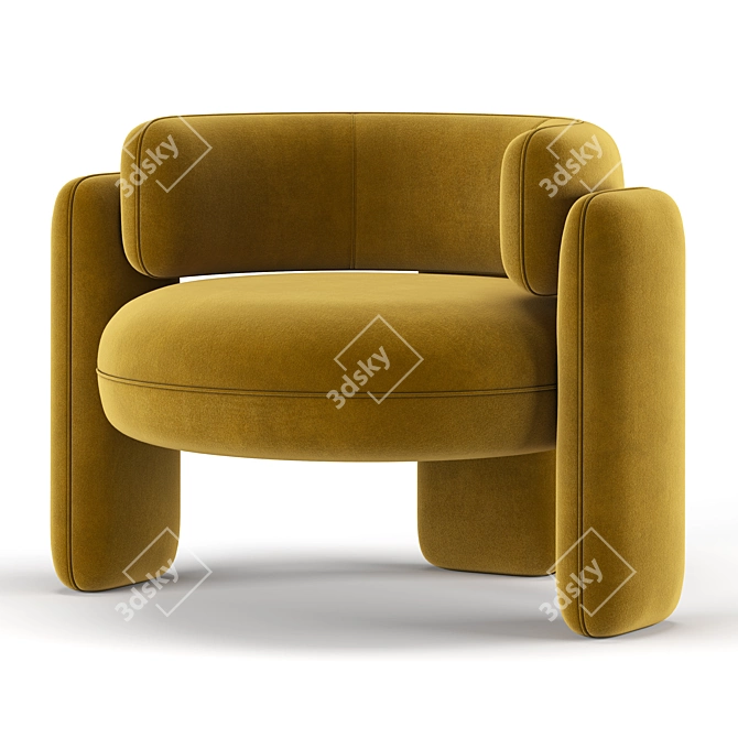 Cozy Comfort Embrace Armchair 3D model image 4