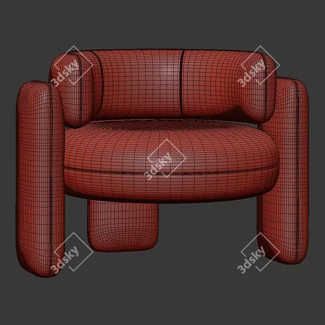 Cozy Comfort Embrace Armchair 3D model image 5