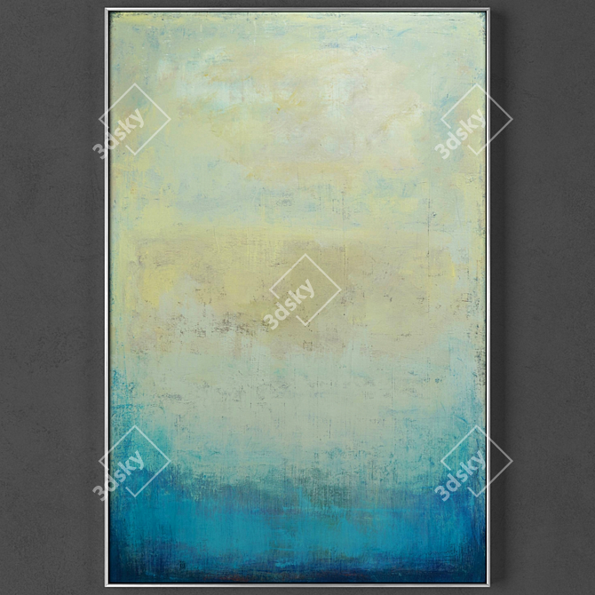 2 Frame Painting Set: 1000*665 mm Frames with Unwrapped UV Textures 3D model image 2