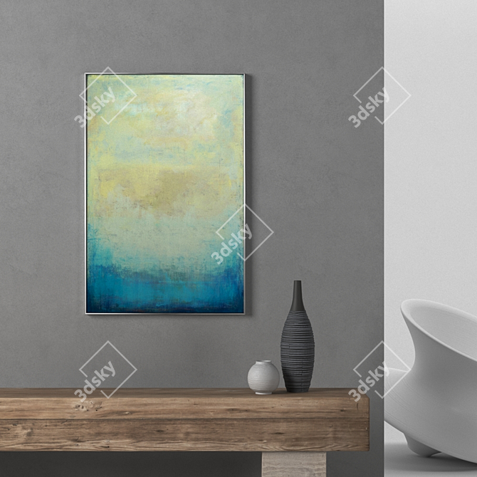 2 Frame Painting Set: 1000*665 mm Frames with Unwrapped UV Textures 3D model image 5