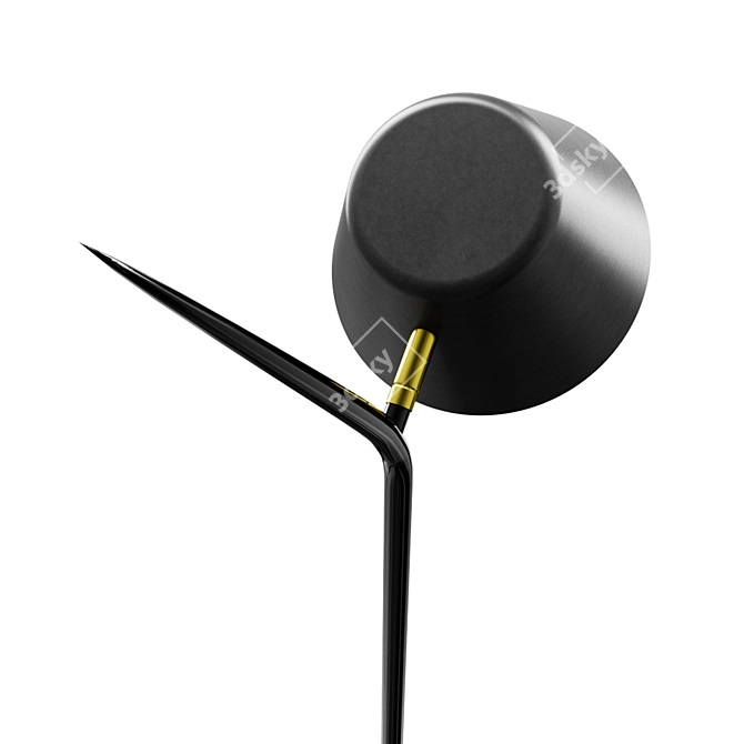 Mysti Black Floor Lamp: Sleek and Stylish 3D model image 2