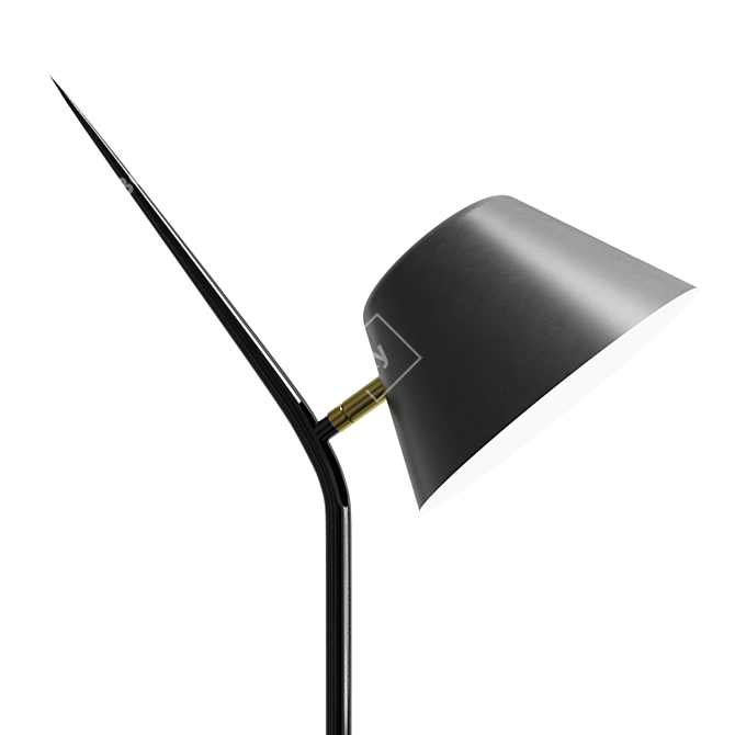 Mysti Black Floor Lamp: Sleek and Stylish 3D model image 3