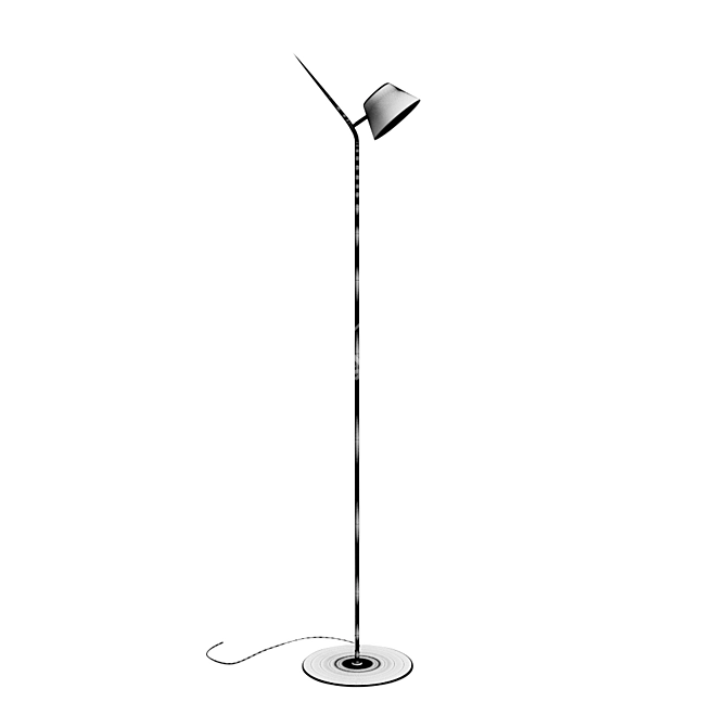Mysti Black Floor Lamp: Sleek and Stylish 3D model image 4