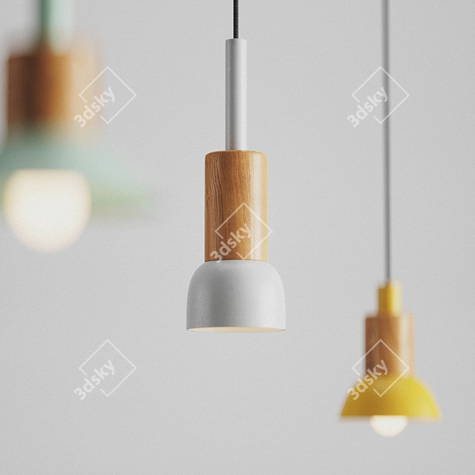 Scandinavian Pendant Lamp: Mavrina by Anzazo 3D model image 2