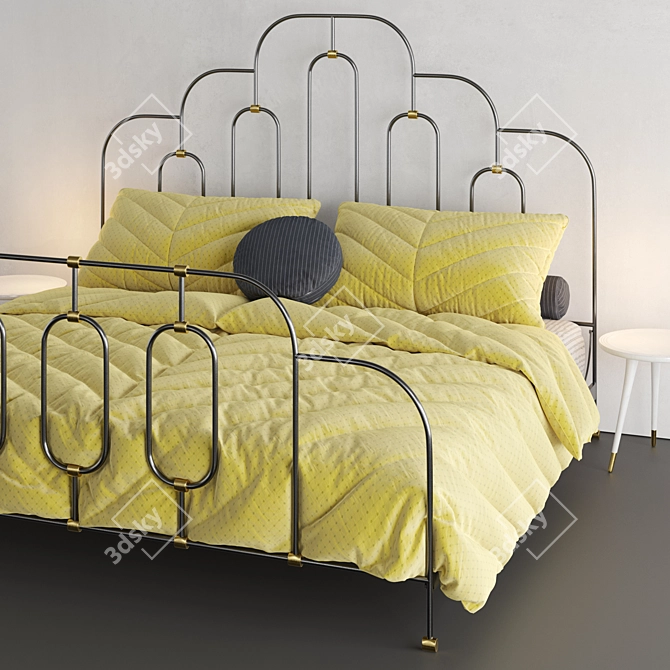 Modern Bed 03: Corona Render, 3dsmax 3D model image 2