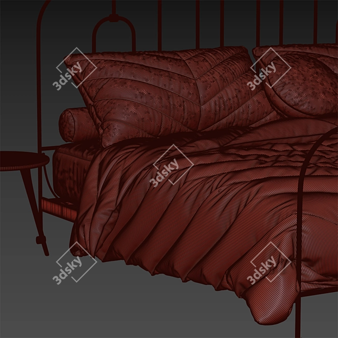 Modern Bed 03: Corona Render, 3dsmax 3D model image 5