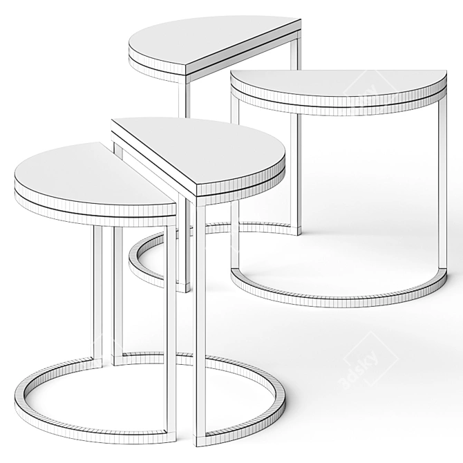  Frato Cabochon Coffee Tables: Modern Elegance for Your Living Space 3D model image 2