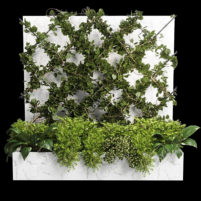 Vertical Garden Partition Set  Ivy 02 3D model image 3