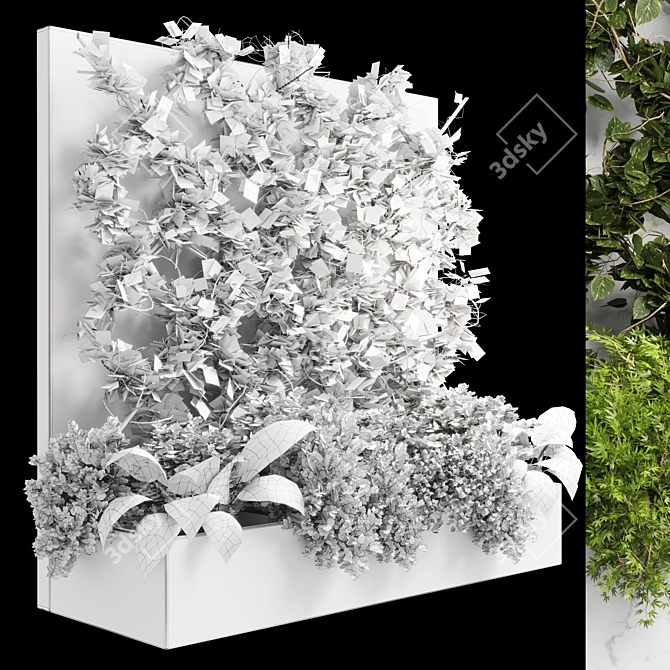 Vertical Garden Partition Set  Ivy 02 3D model image 4